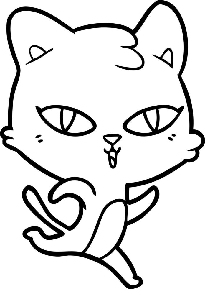cartoon cat character vector