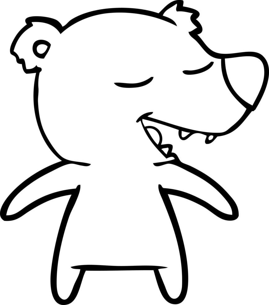 personaje de oso de dibujos animados vector