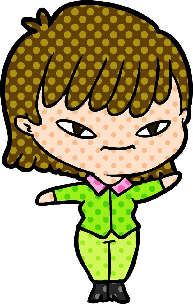 cartoon girl character vector