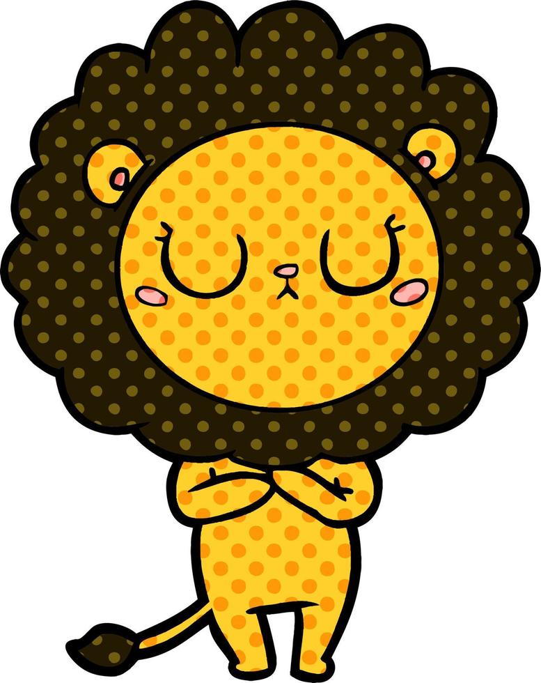 cartoon doodle character lion vector