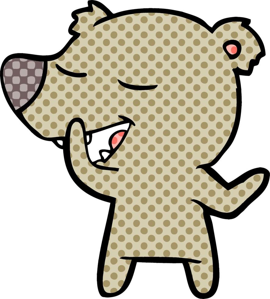 personaje de oso de dibujos animados vector