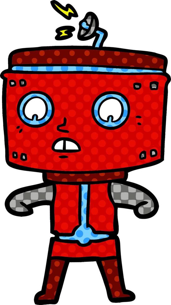 Cartoon robot character vector
