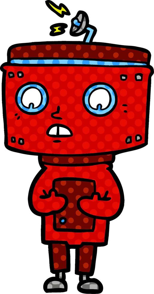 personaje de robot de dibujos animados vector