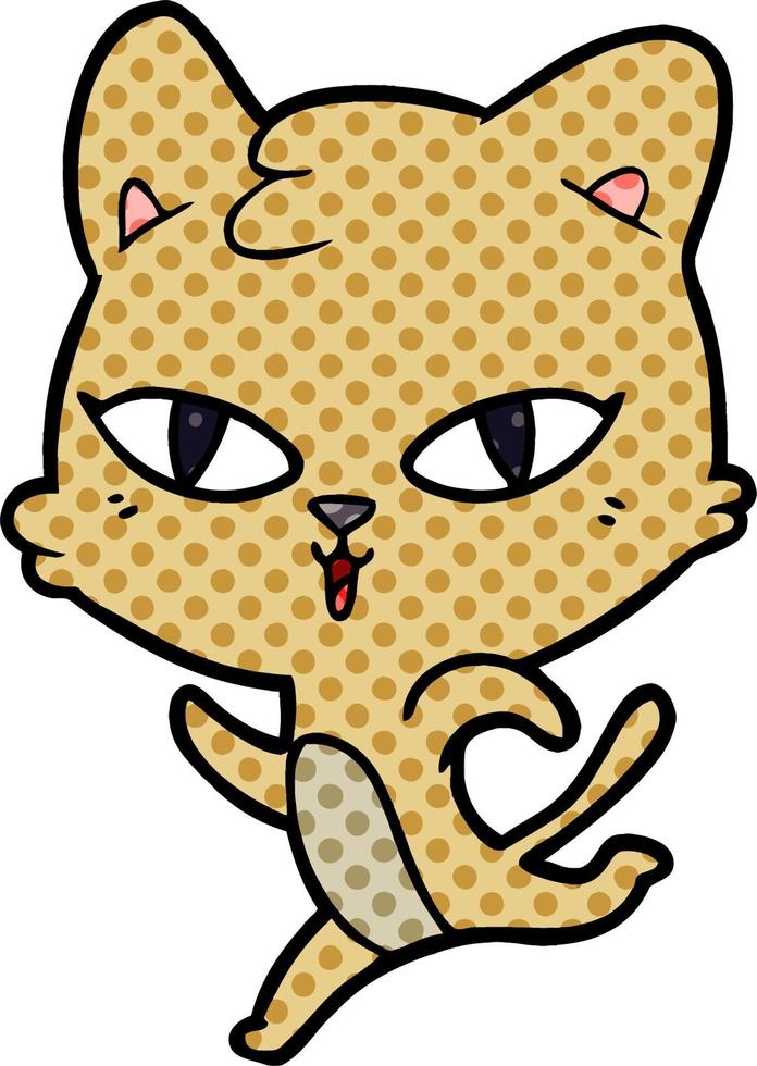 personaje de gato de dibujos animados vector