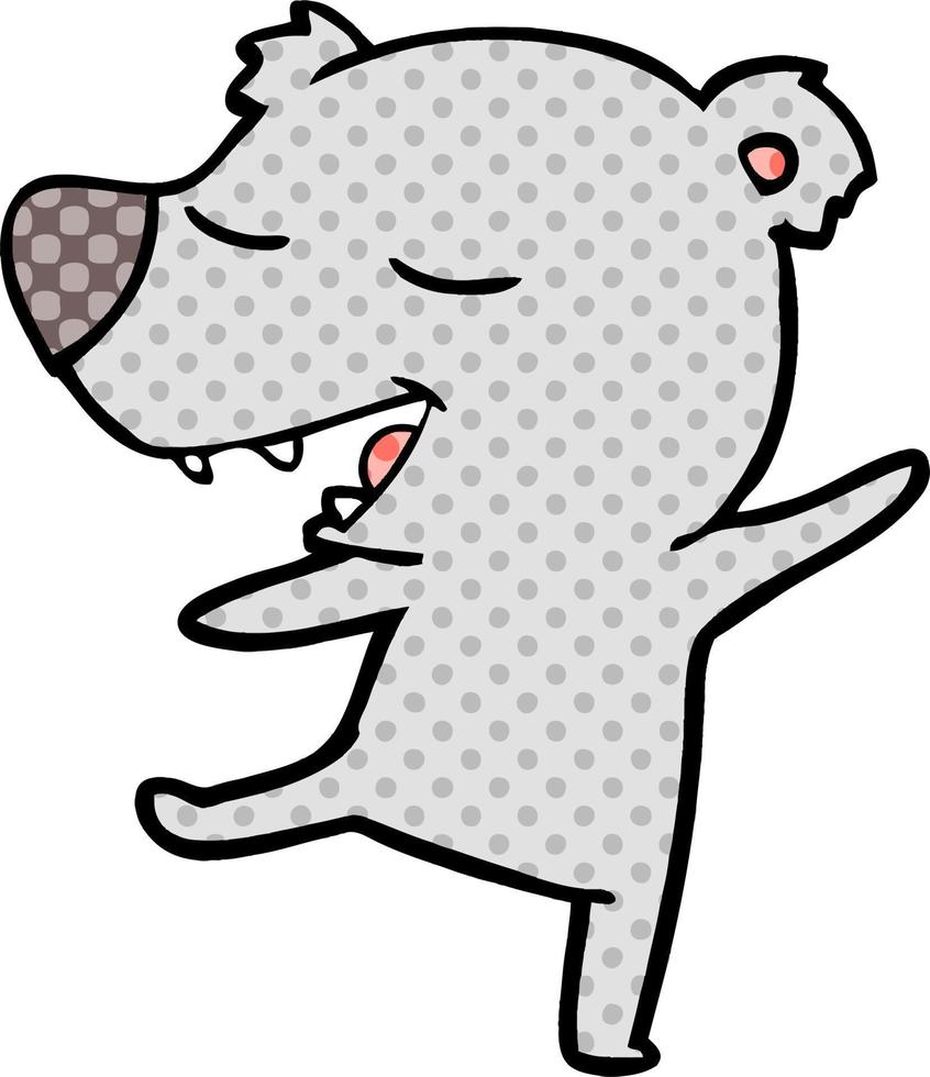 personaje de oso de dibujos animados vector