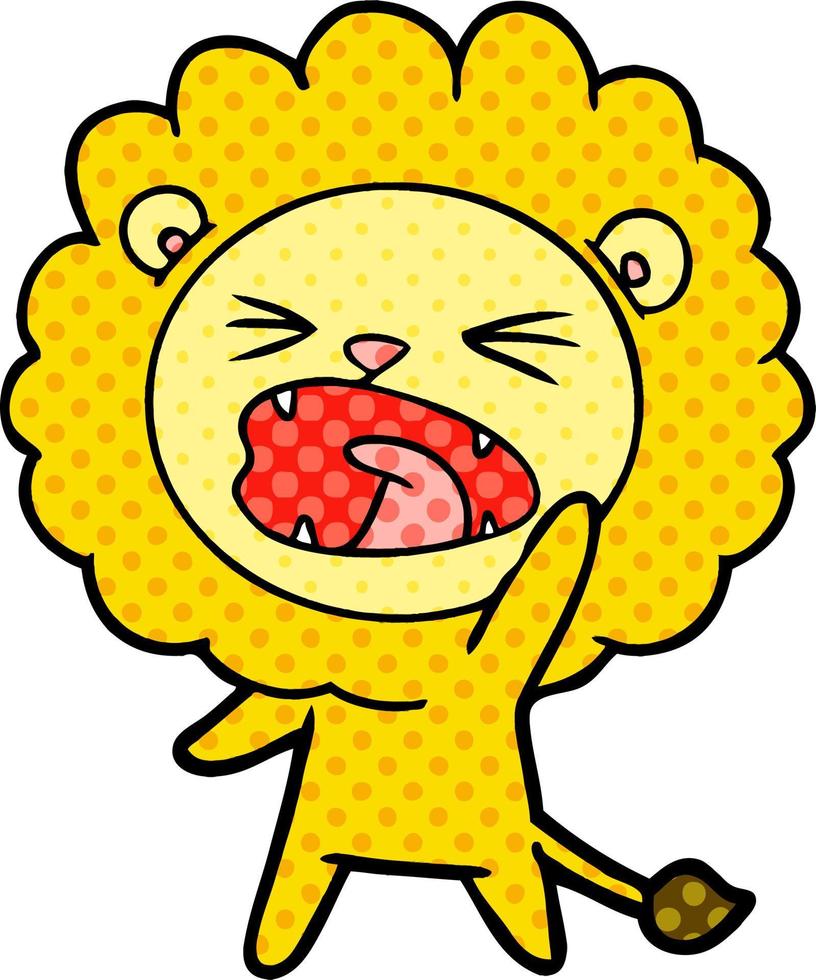 cartoon lion character vector