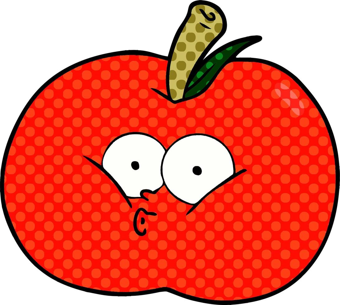 personaje de dibujos animados de manzana vector