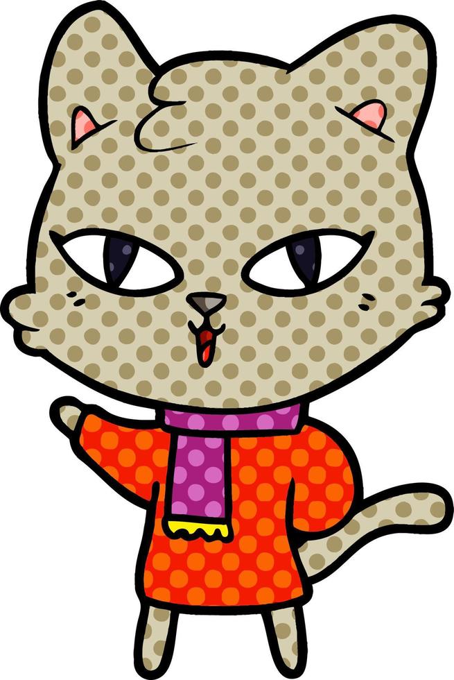 cartoon cat character vector