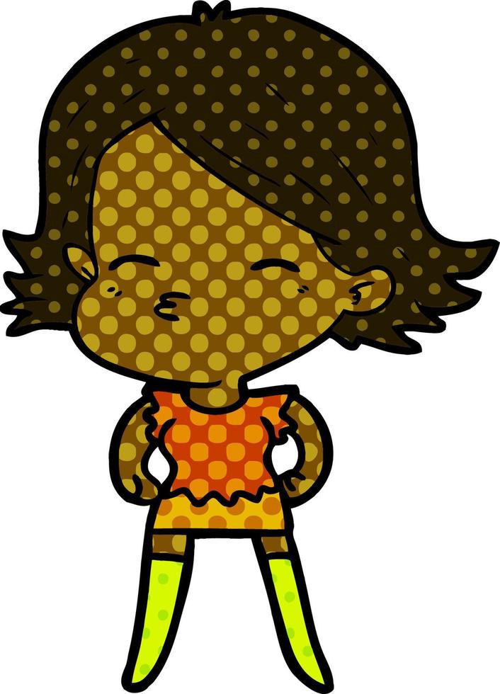 personaje de mujer de dibujos animados vector