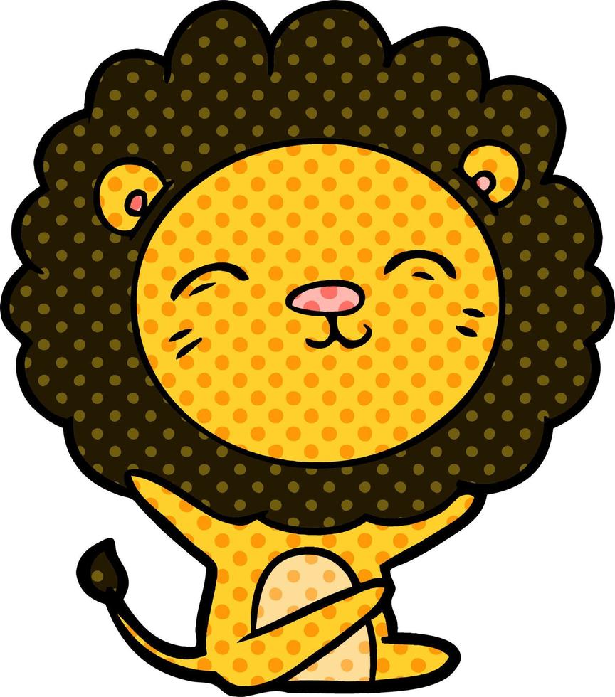 cartoon doodle character lion vector