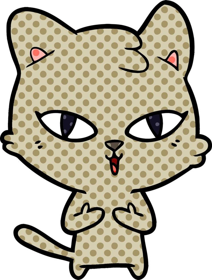 cartoon doodle character cat vector