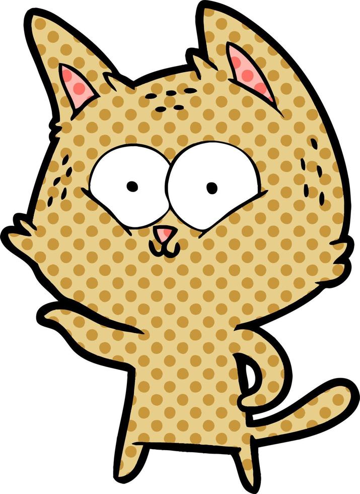 cartoon doodle character cat vector