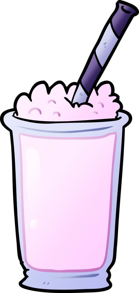 cartoon doodle milkshake vector