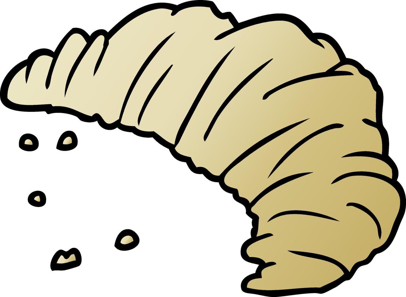 croissant de garabato de dibujos animados vector