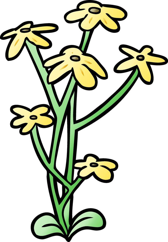 cartoon doodle flower vector