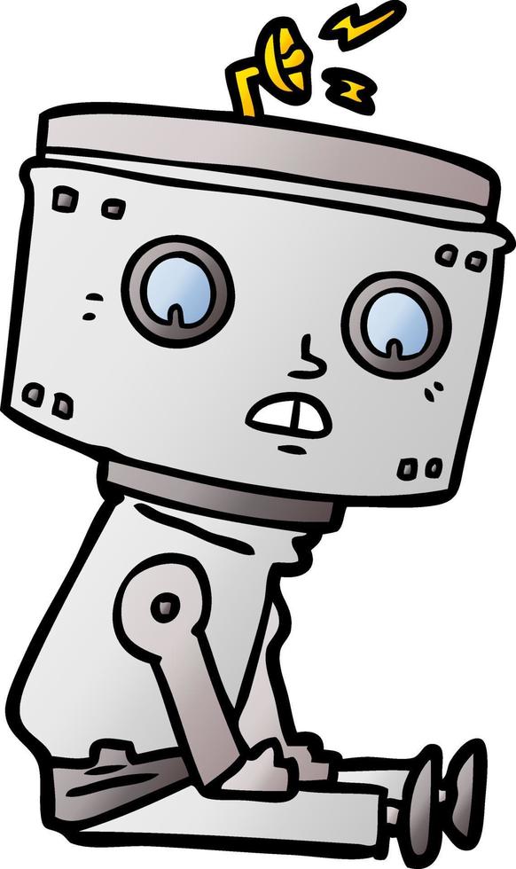 Vector cartoon robot