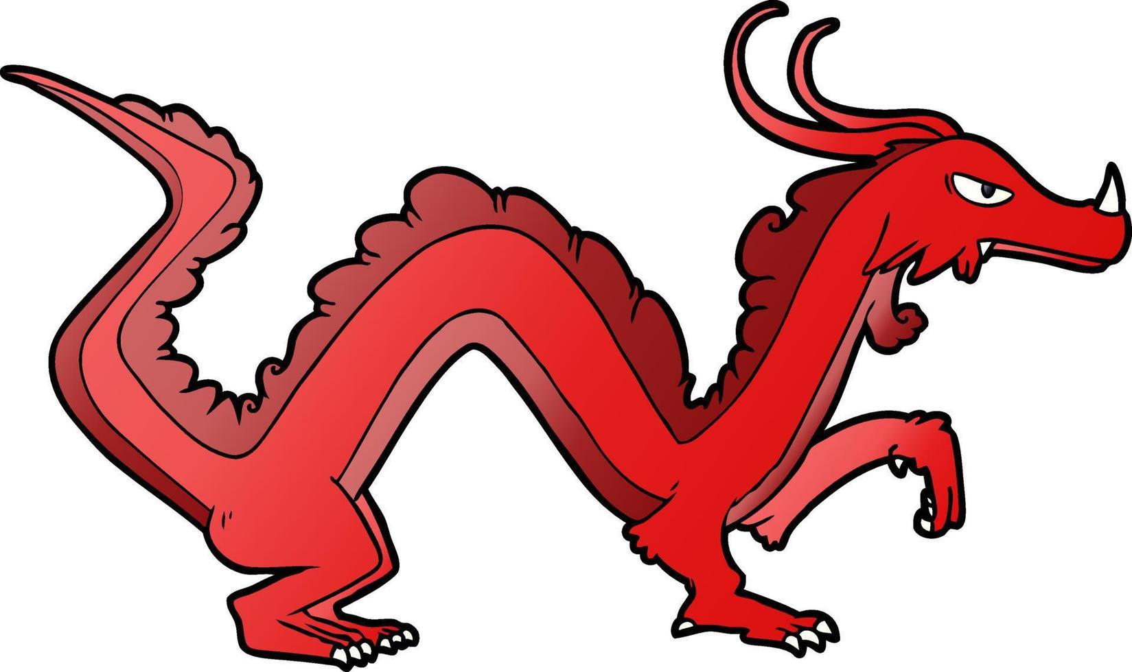 cartoon dragon character vector