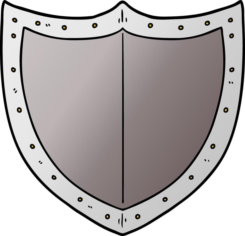 cartoon doodle shield vector