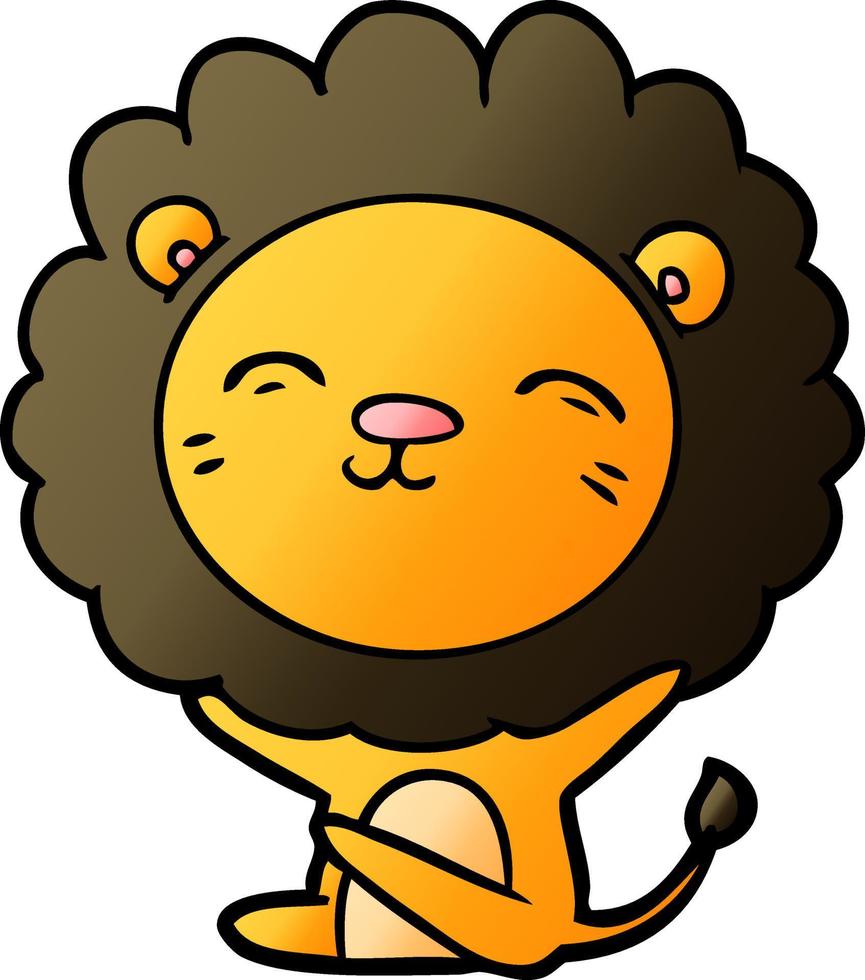 cartoon lion character vector