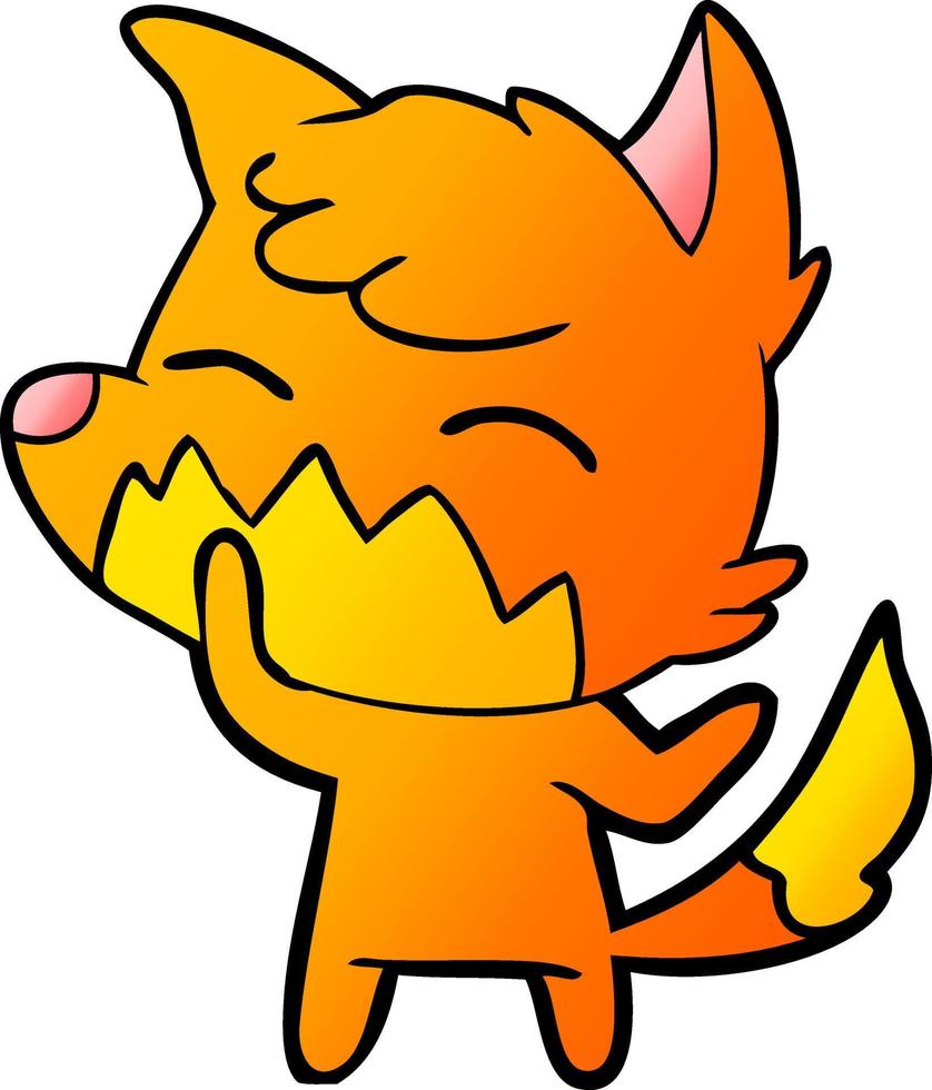 cartoon fox character vector