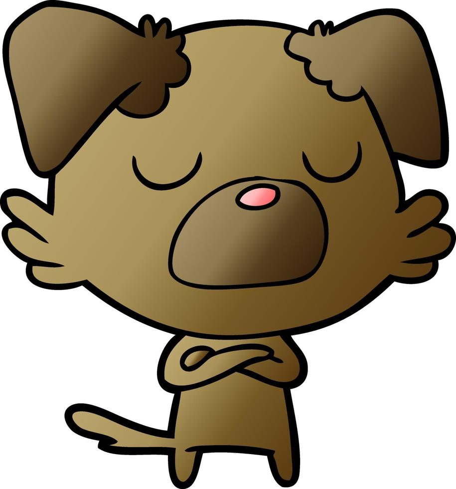 cartoon dog character vector