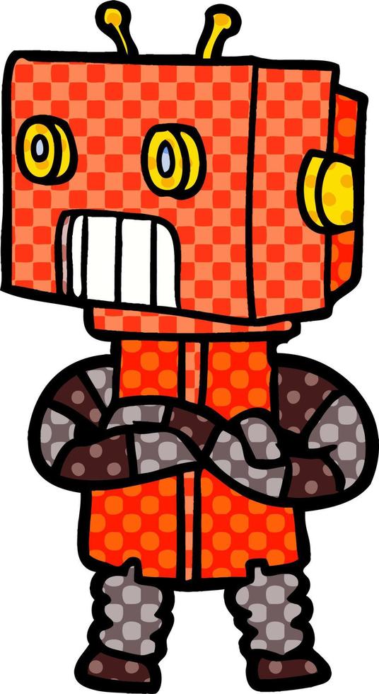 personaje de robot de dibujos animados vector