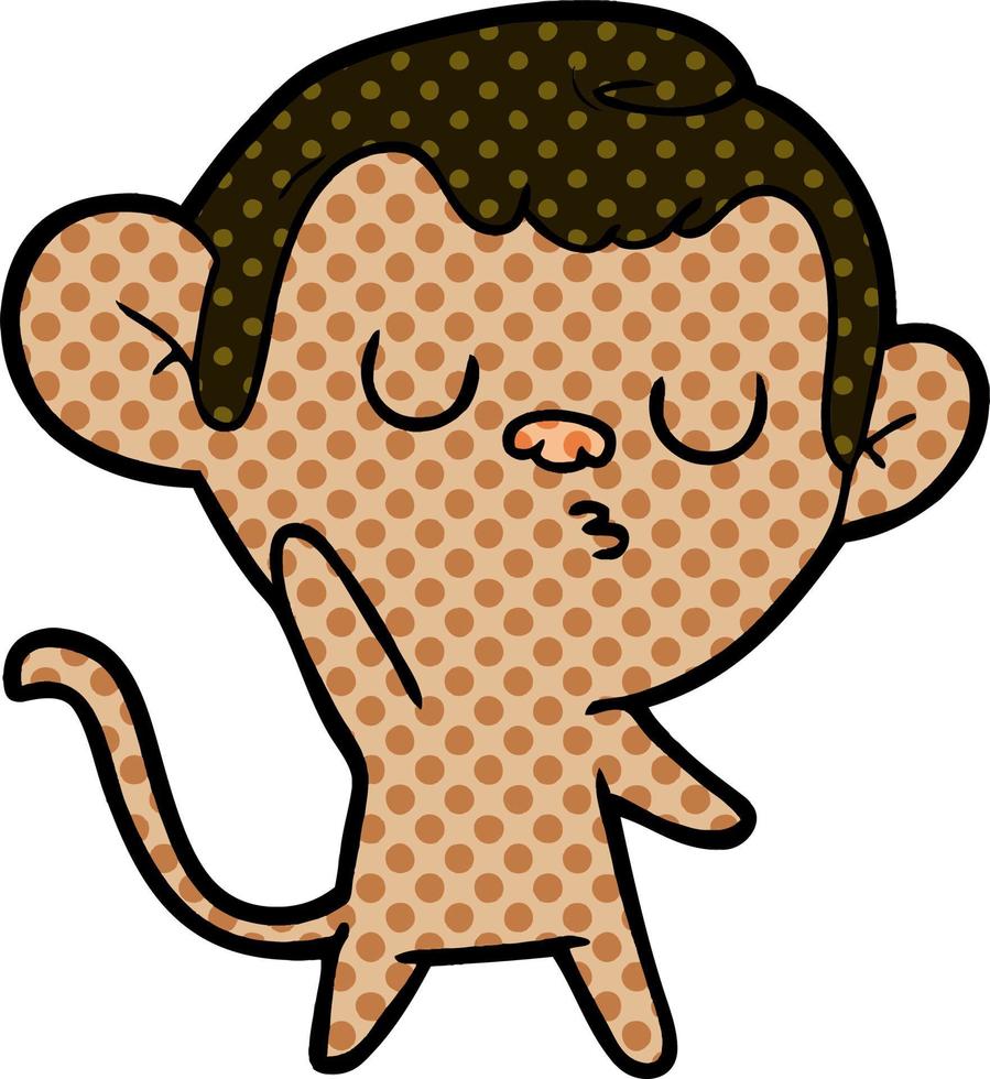 Cartoon monkey character vector