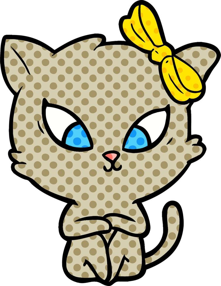 cartoon cat character vector