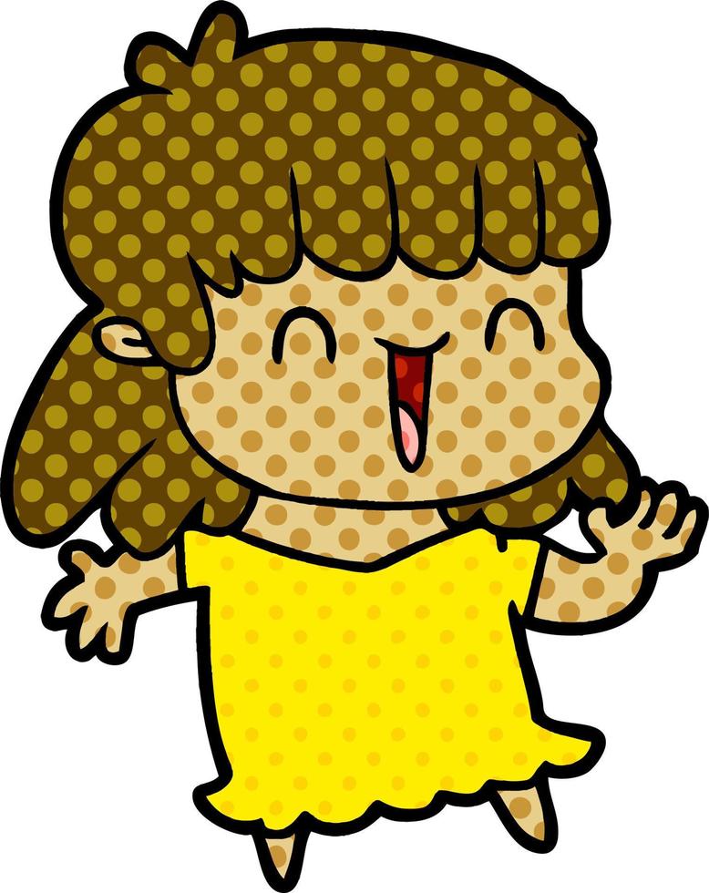 cartoon doodle character woman vector