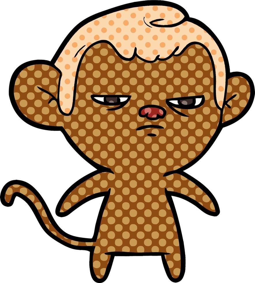 cartoon doodle character monkey vector