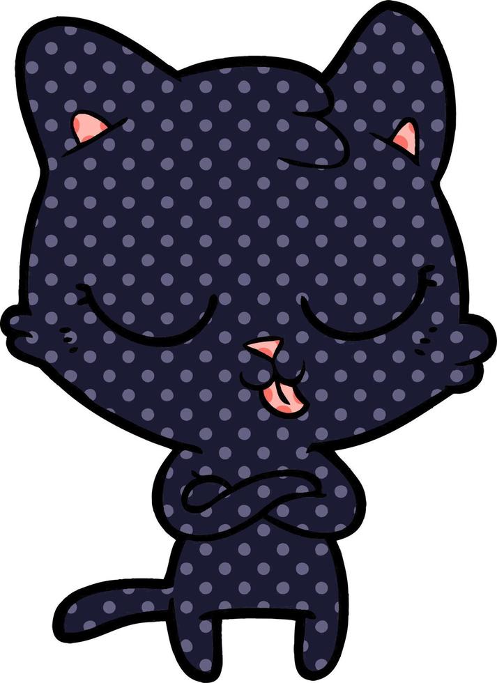 cartoon doodle character cat vector