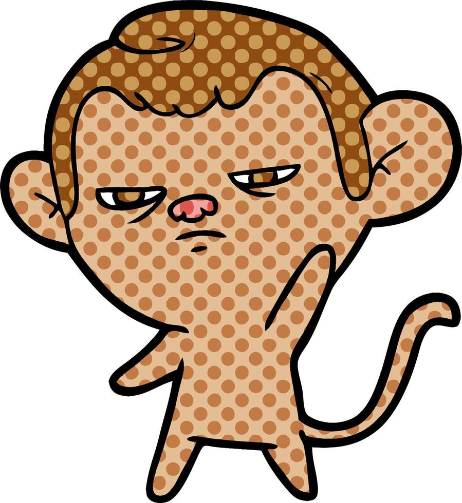 cartoon doodle character monkey vector