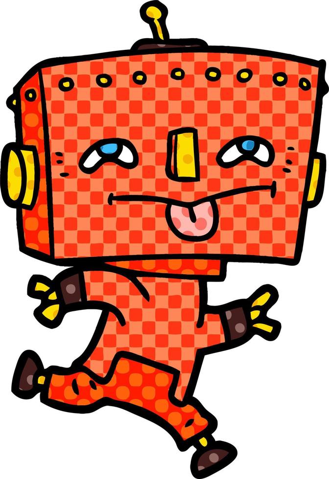 cartoon doodle character robot vector