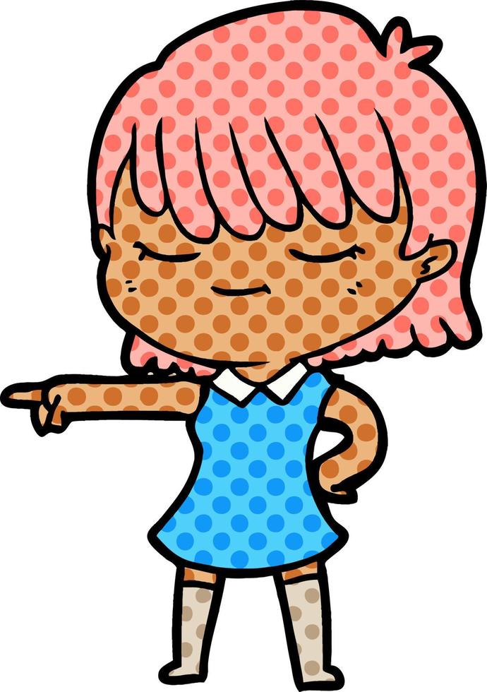 cartoon doodle character woman vector