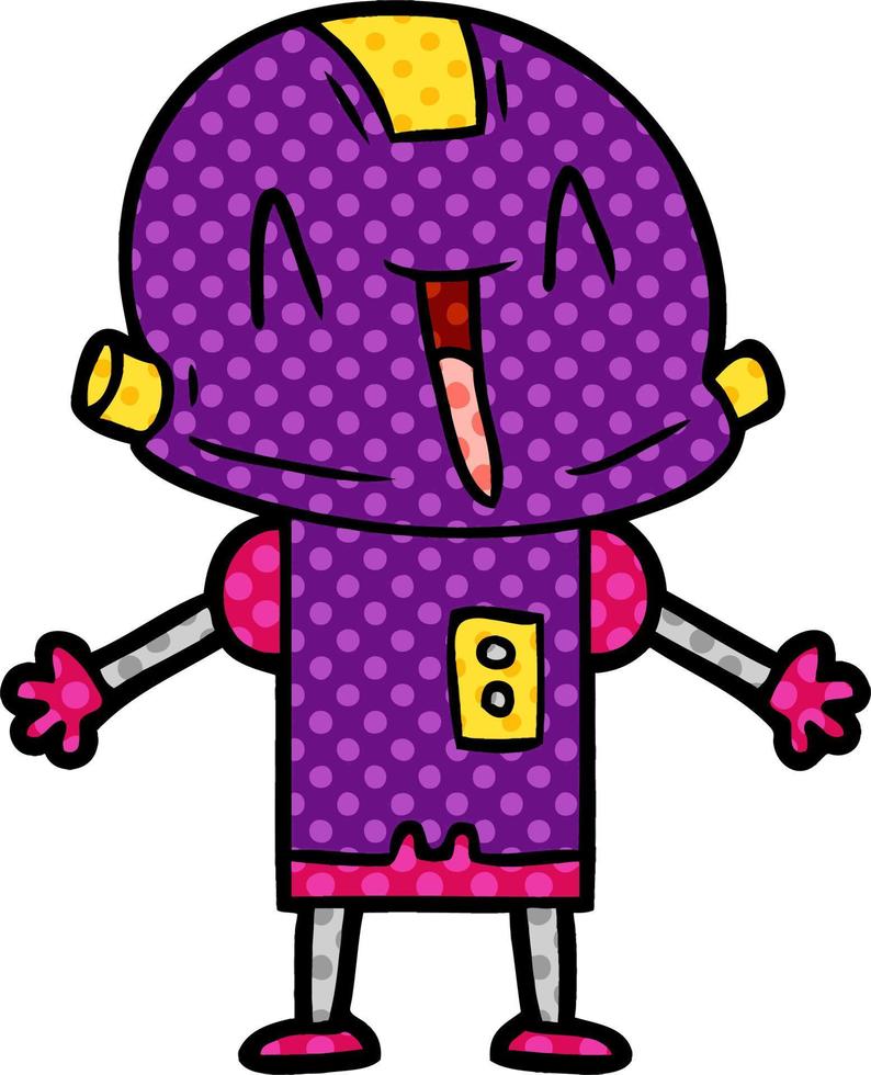 Vector cartoon robot