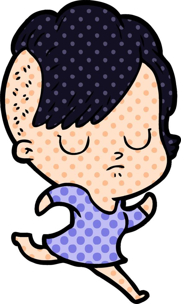 Vector cartoon girl