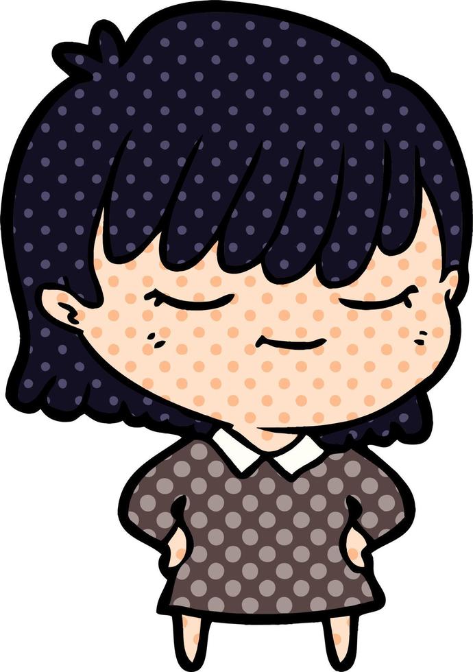 personaje de mujer de dibujos animados vector