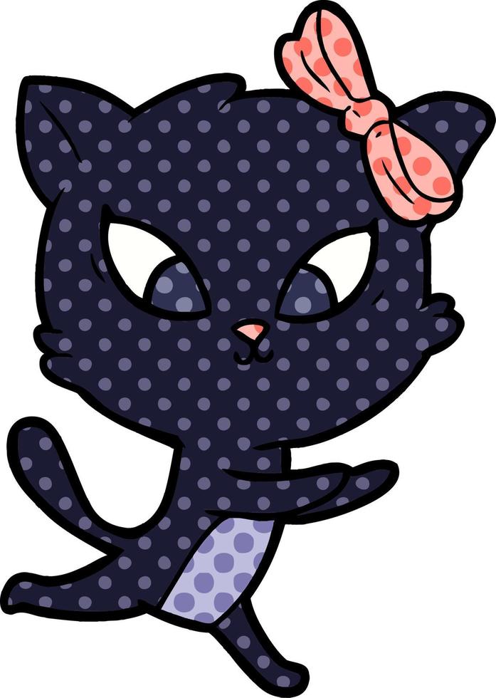 cartoon cat character vector