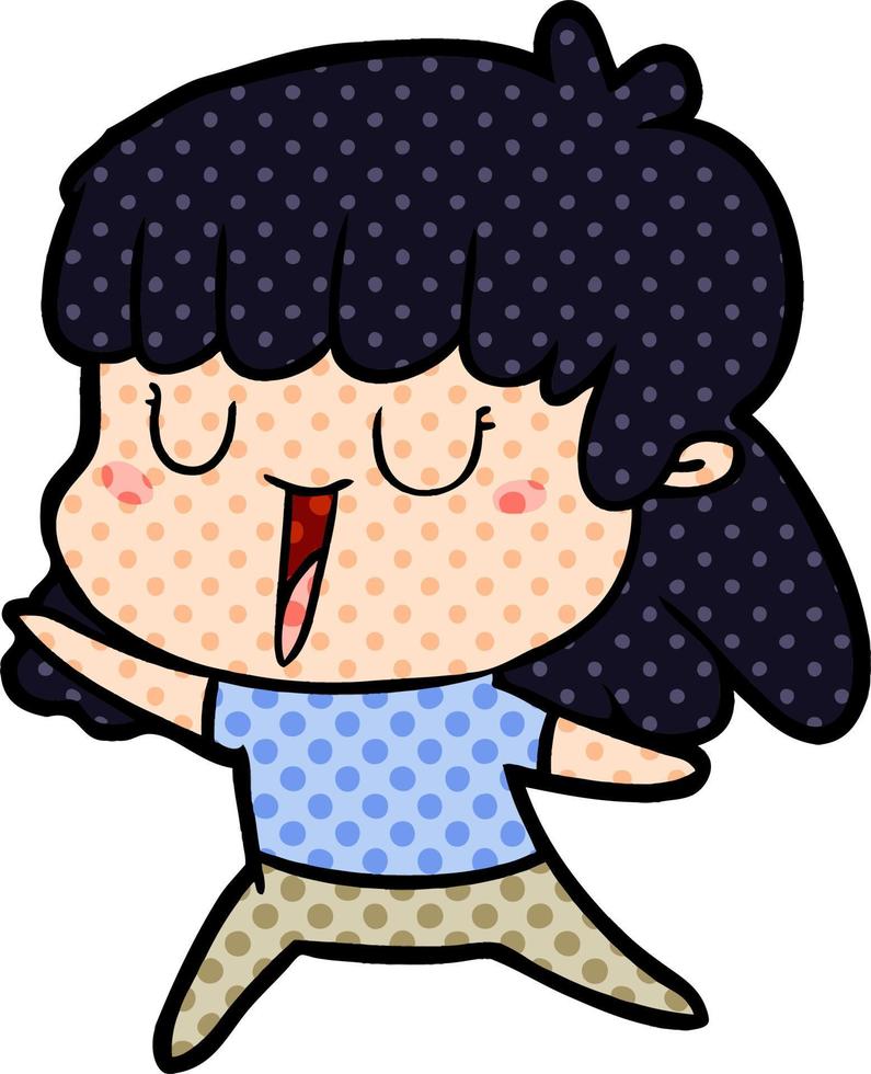 personaje de niña de dibujos animados vector