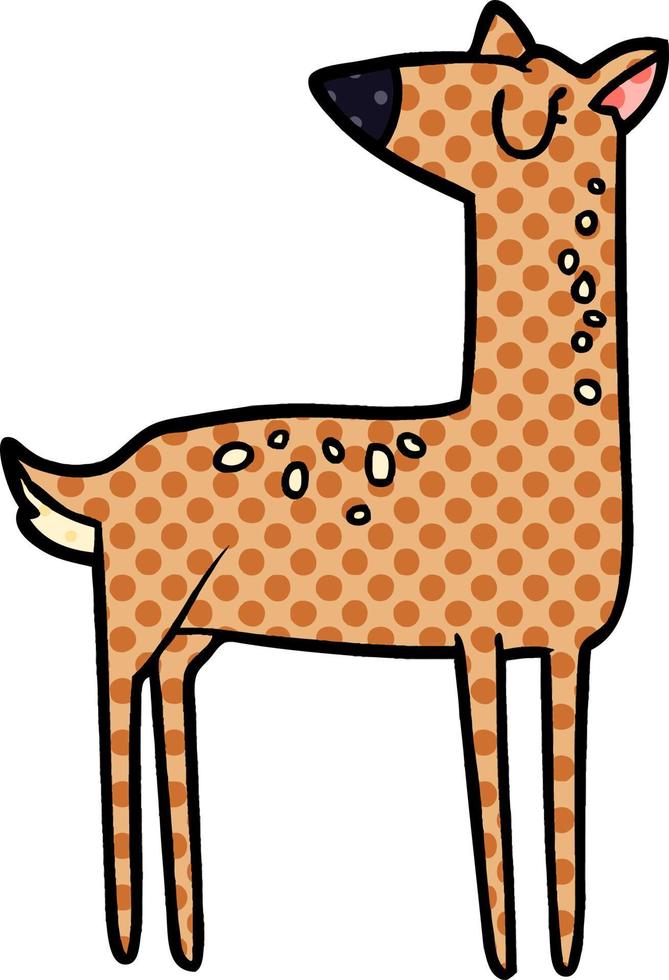 cartoon deer character vector