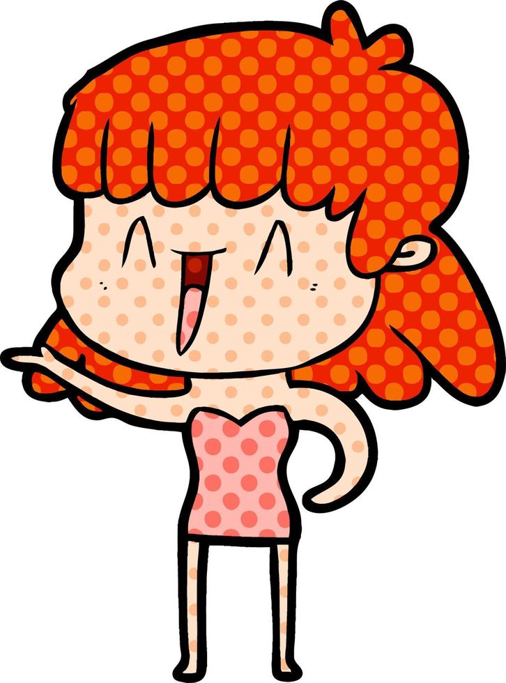 cartoon woman character vector