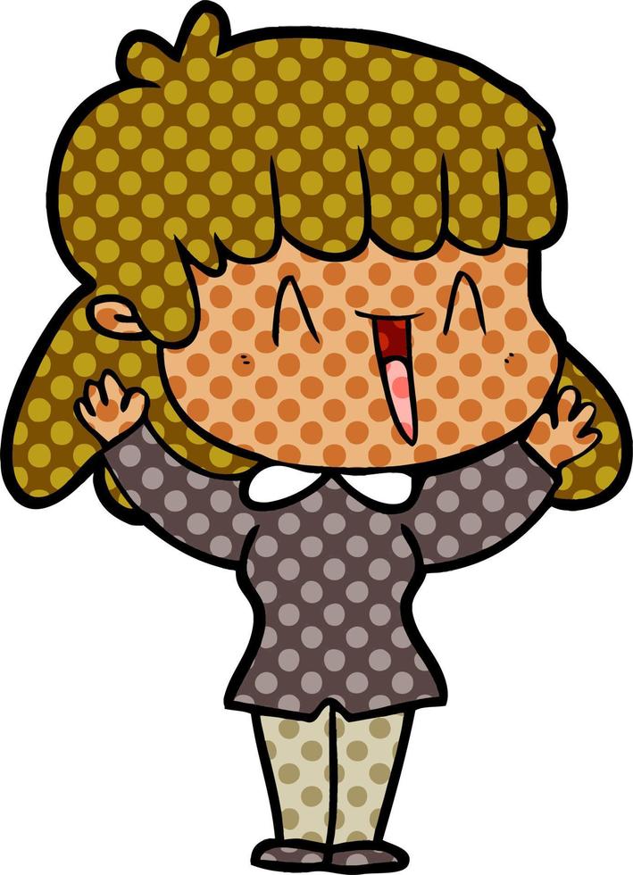 personaje de mujer de dibujos animados vector