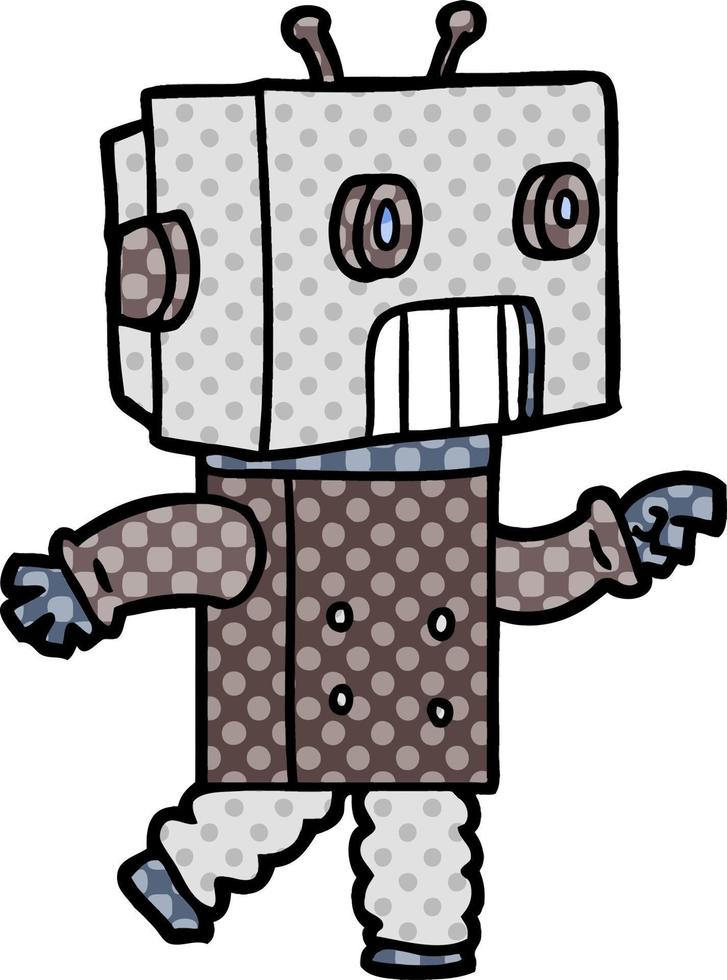 personaje de robot de dibujos animados vector