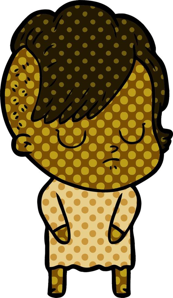 cartoon woman character vector