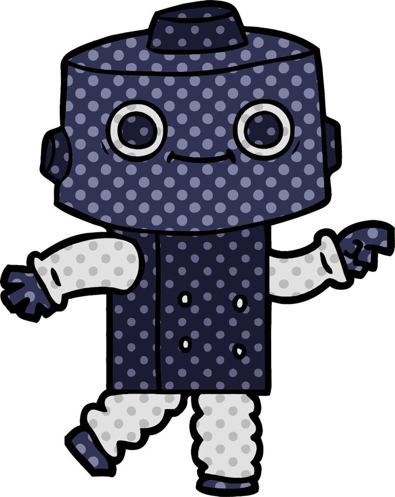 personaje de robot de dibujos animados vector