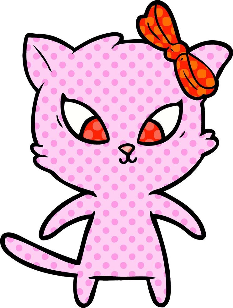 personaje de gato de dibujos animados vector