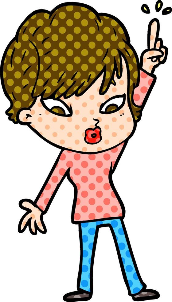 cartoon woman character vector