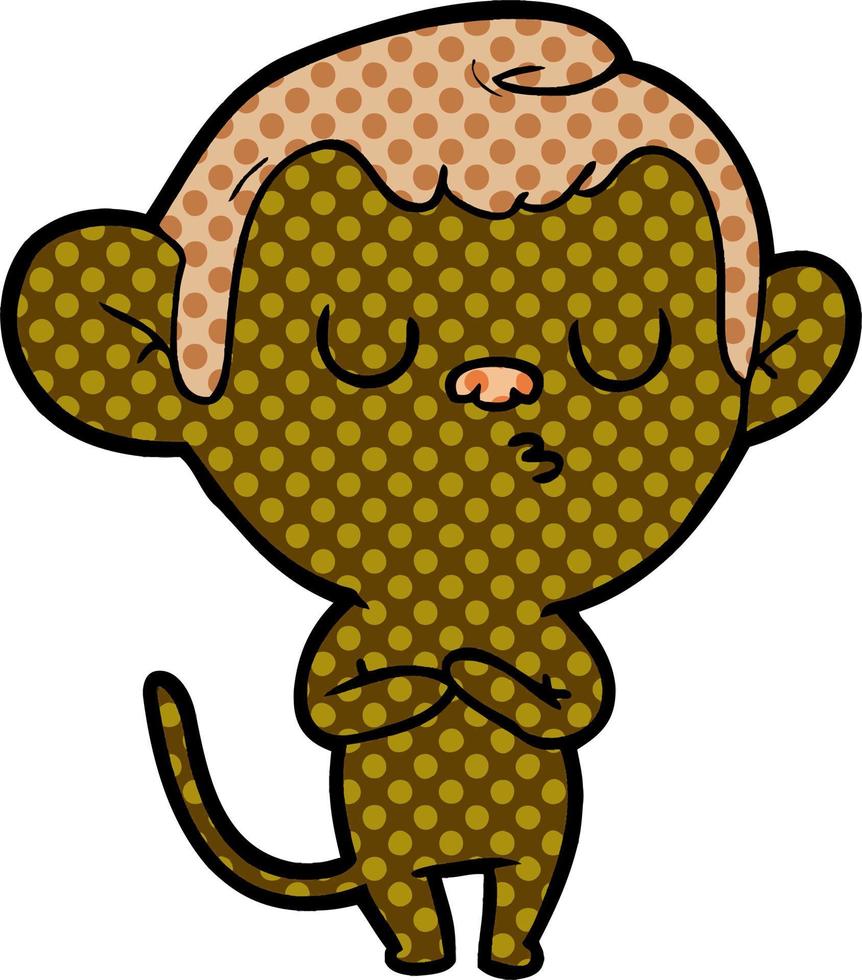 cartoon monkey character vector