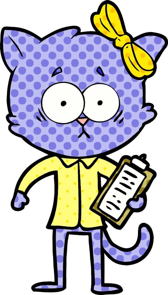 cartoon cat character vector