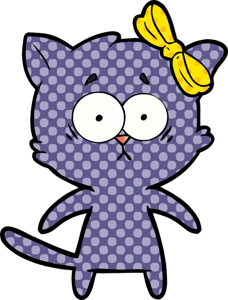 personaje de gato de dibujos animados vector